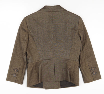 Mexx Women's Brown Blazer Size 12 Double-Breasted