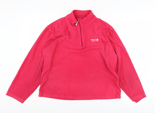 Regatta Women's Red Fleece Zip Pullover - Size 12