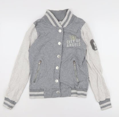 ONLY Girls Grey Hooded Cardigan L - Casual Style