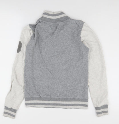 ONLY Girls Grey Hooded Cardigan L - Casual Style