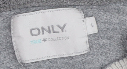 ONLY Girls Grey Hooded Cardigan L - Casual Style