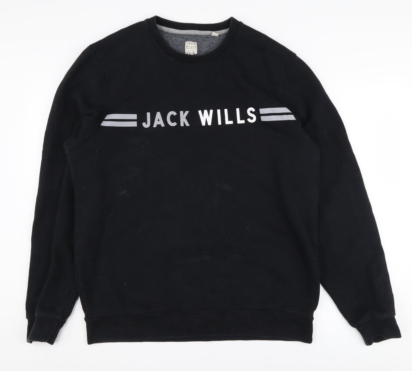 Mens UK Size XL Jack Wills Black Pullover Sweatshirt