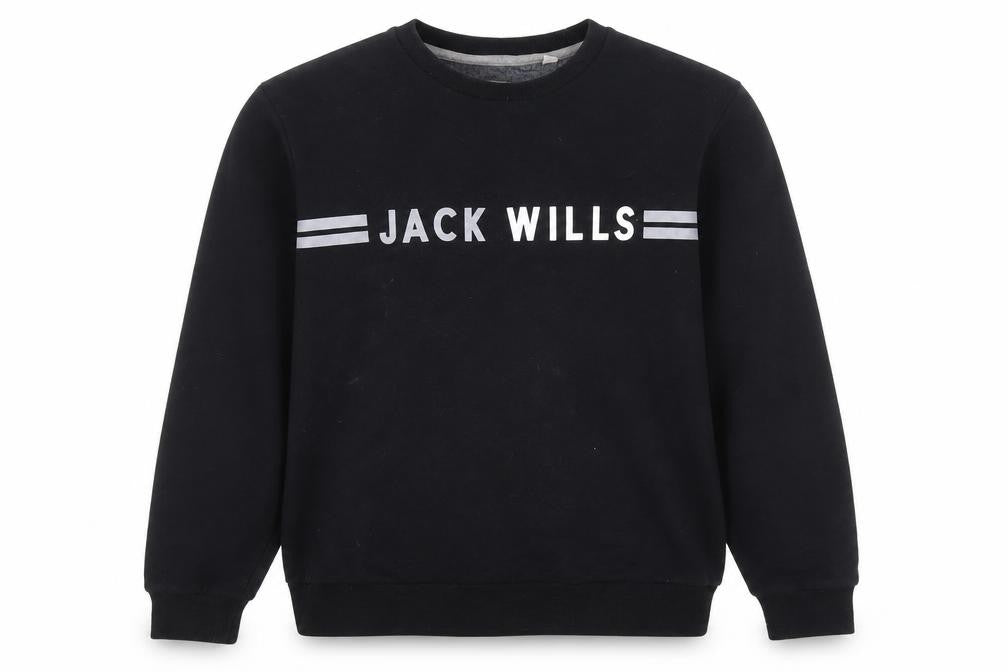 Mens UK Size XL Jack Wills Black Pullover Sweatshirt