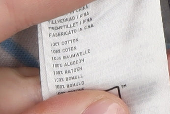 UT Men's White & Blue Striped T-Shirt L