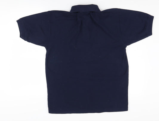 Zantos Men's Blue Polo Shirt Medium Solid Slim Casual