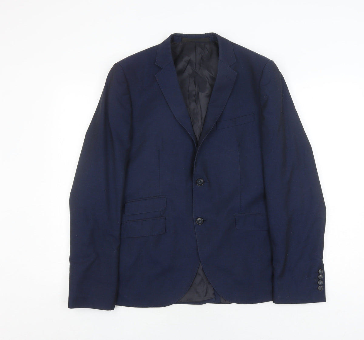 Mens UK Size 40 Topman Regular Blue Suit Jacket