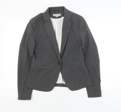 H&M Women's Grey Slim Fit Suit Jacket Size 10