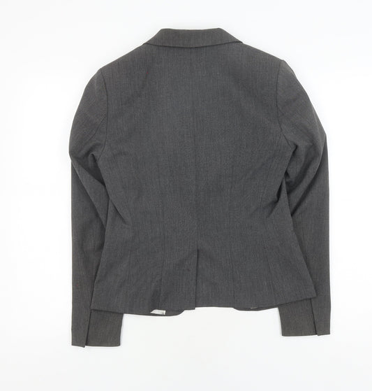 H&M Women's Grey Slim Fit Suit Jacket Size 10