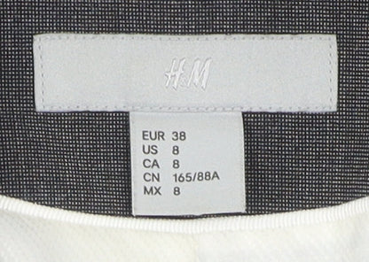 H&M Women's Grey Slim Fit Suit Jacket Size 10