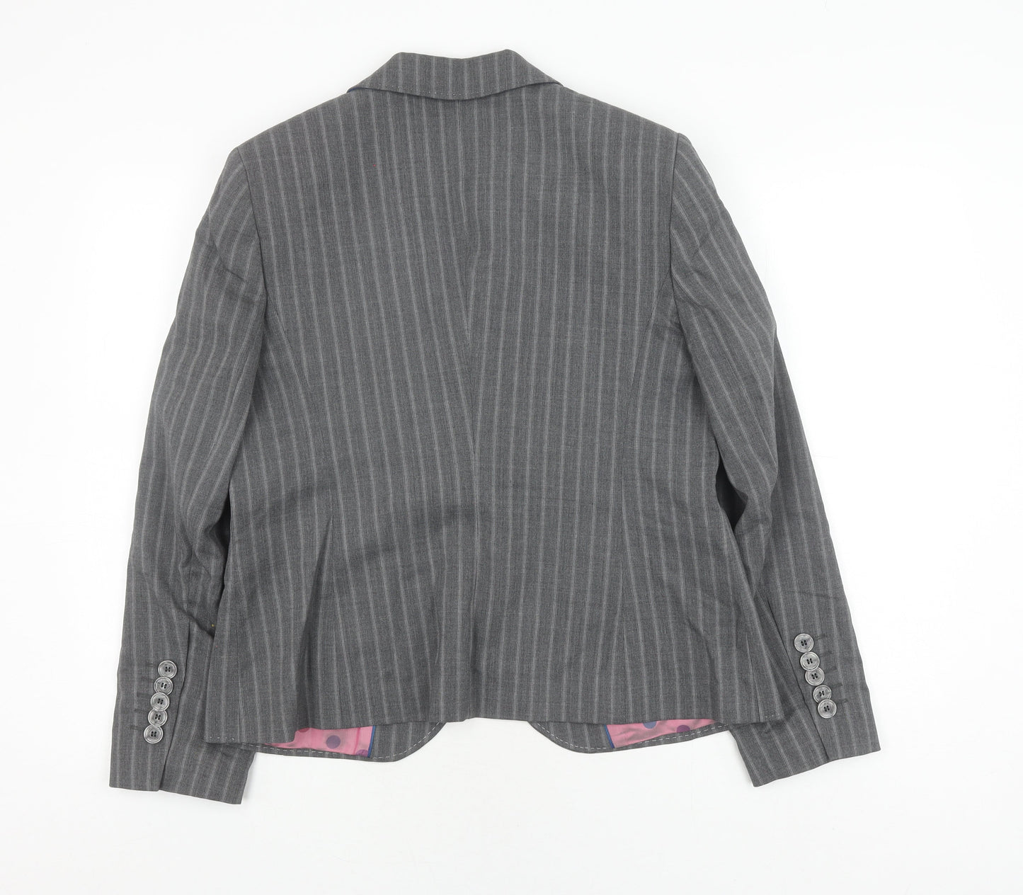 Marks and Spencer Grey Pinstripe Women's Blazer UK 16