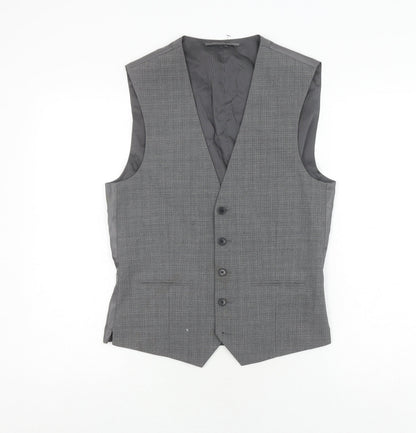 Mens UK Size 38 NEXT Regular Grey Suit Waistcoat