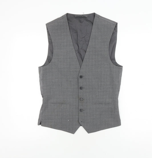 Mens UK Size 38 NEXT Regular Grey Suit Waistcoat