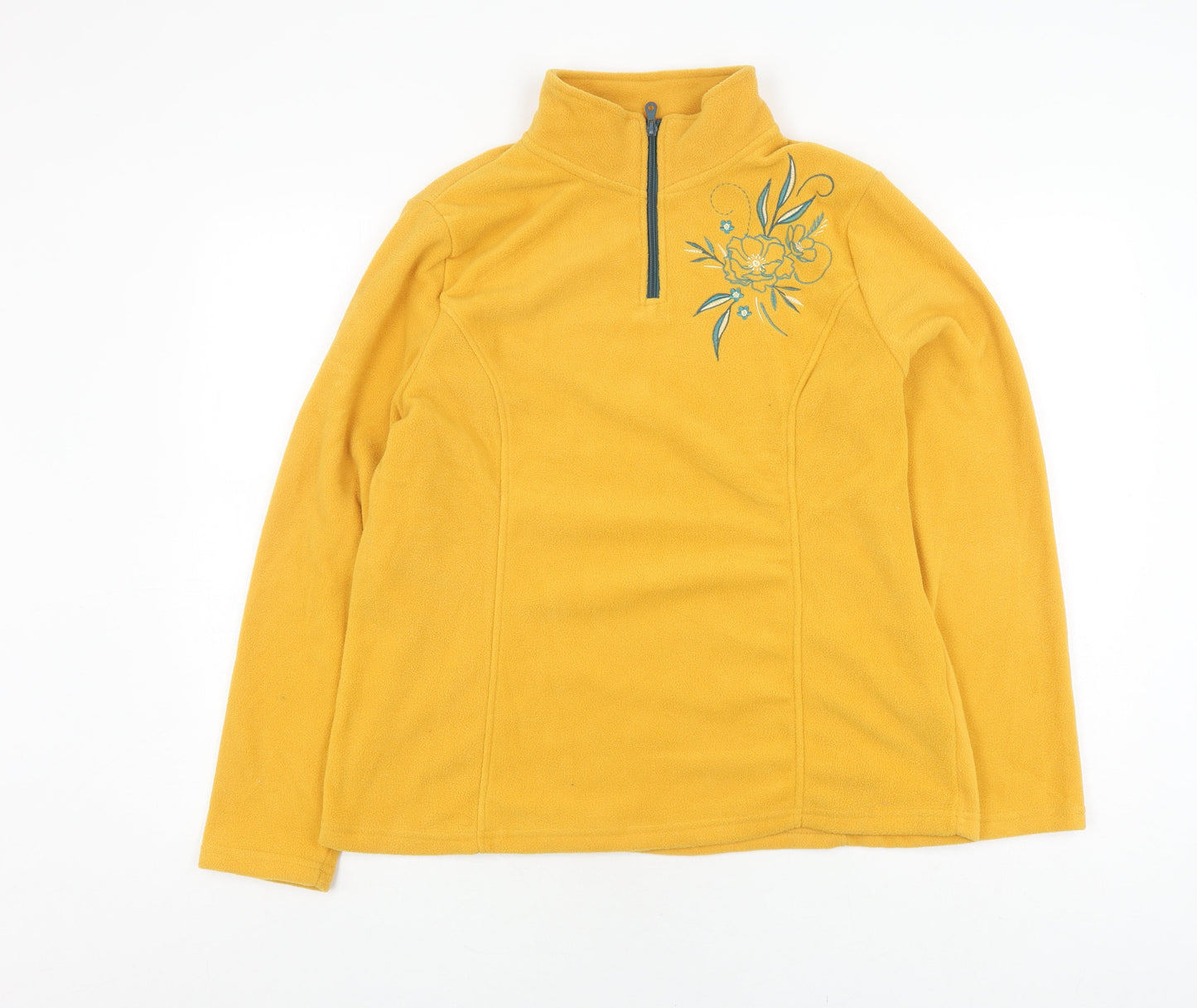 Atlas For Women Yellow Pullover Hoodie, Sz 16-18, Embroidered