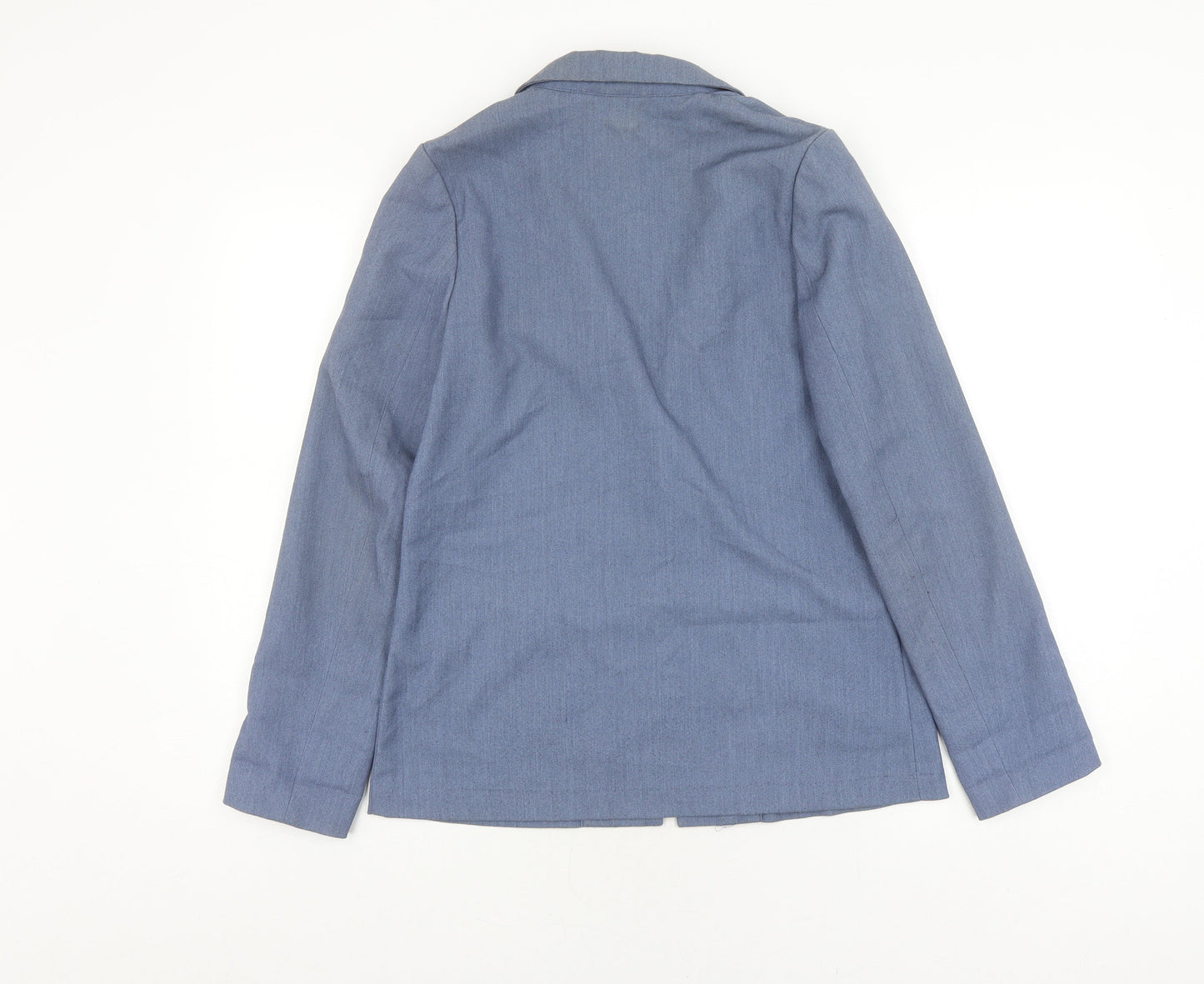 H&M Women's Blue Blazer, Size 12, Regular Fit, One-Button