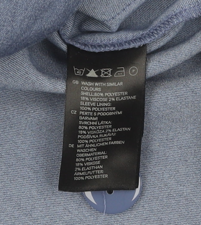 H&M Women's Blue Blazer, Size 12, Regular Fit, One-Button