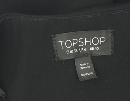 Topshop Women's Black Blazer, Size 10, Notch Lapel
