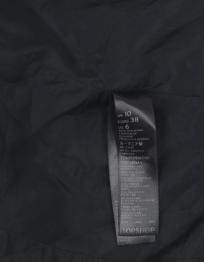 Topshop Women's Black Blazer, Size 10, Notch Lapel