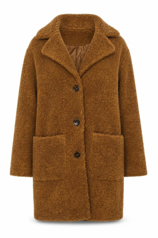 Womens UK Size 8 Warehouse Brown Overcoat