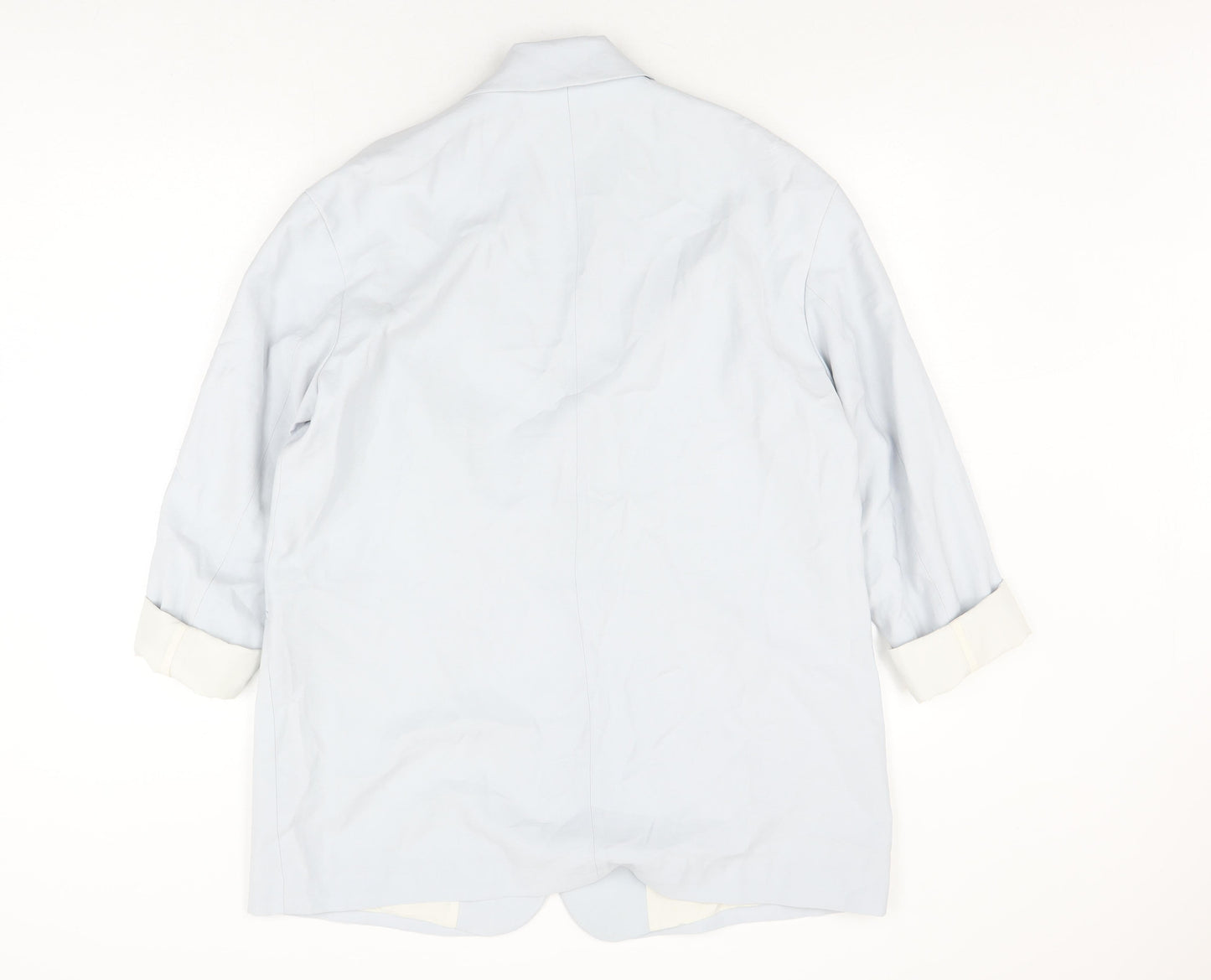 H&M Women's White Blazer S, Single Breasted, Viscose