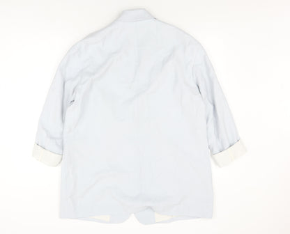 H&M Women's White Blazer S, Single Breasted, Viscose
