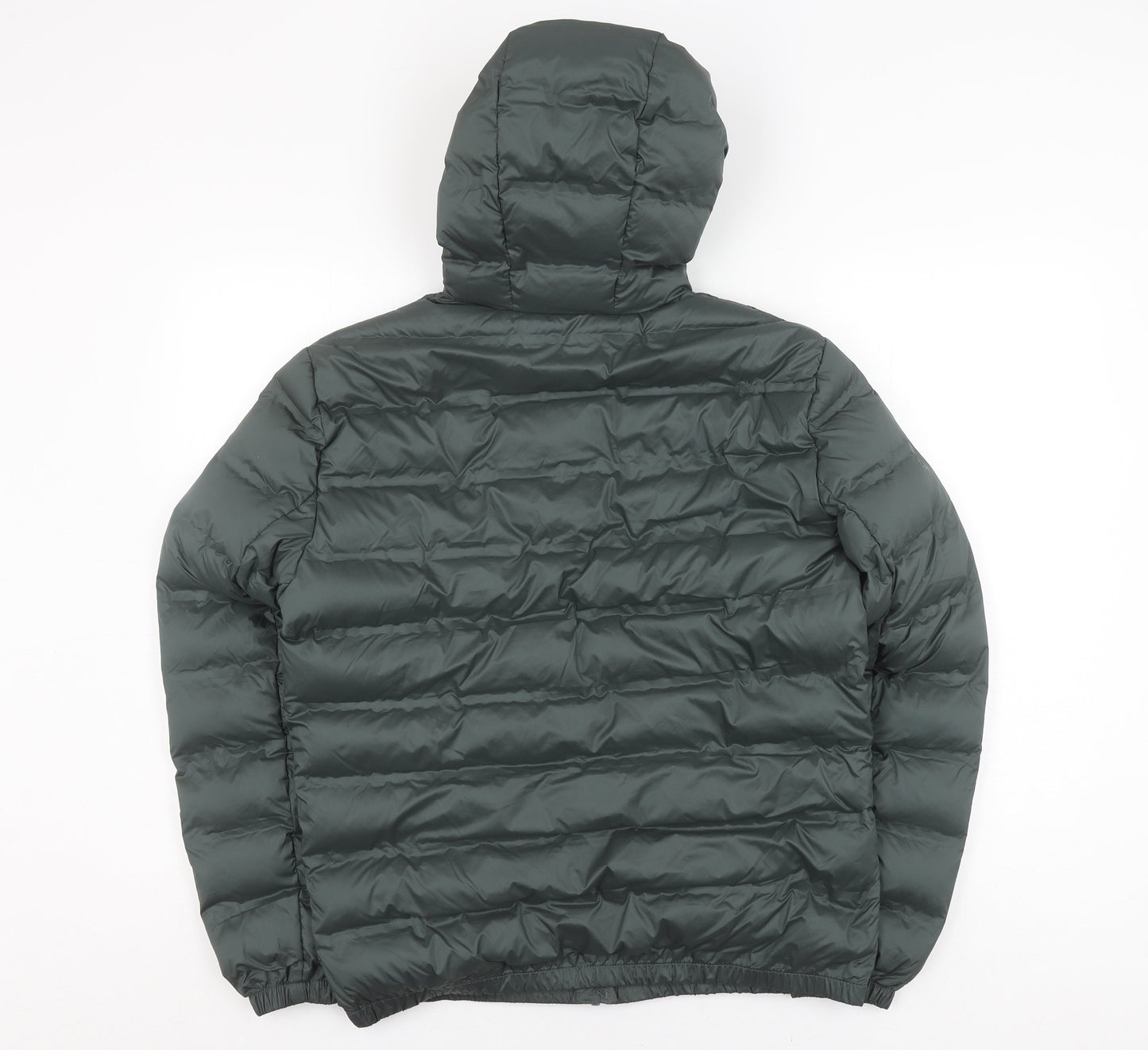 Zara Men's Green Puffer Jacket XS Hooded Winter