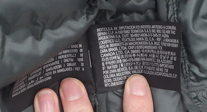 Zara Men's Green Puffer Jacket XS Hooded Winter