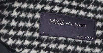 Womens UK Size 8 Marks and Spencer Black Pea Coat