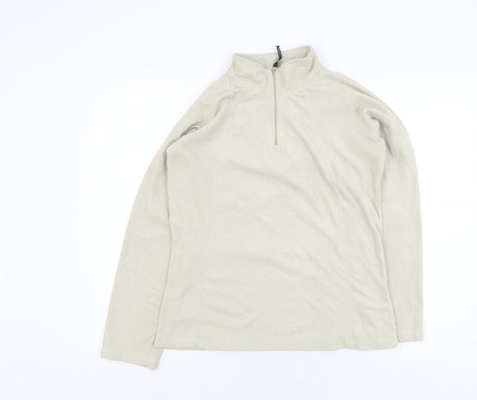 Gelert Women's Beige Fleece 1/2 Zip Sweatshirt Size M