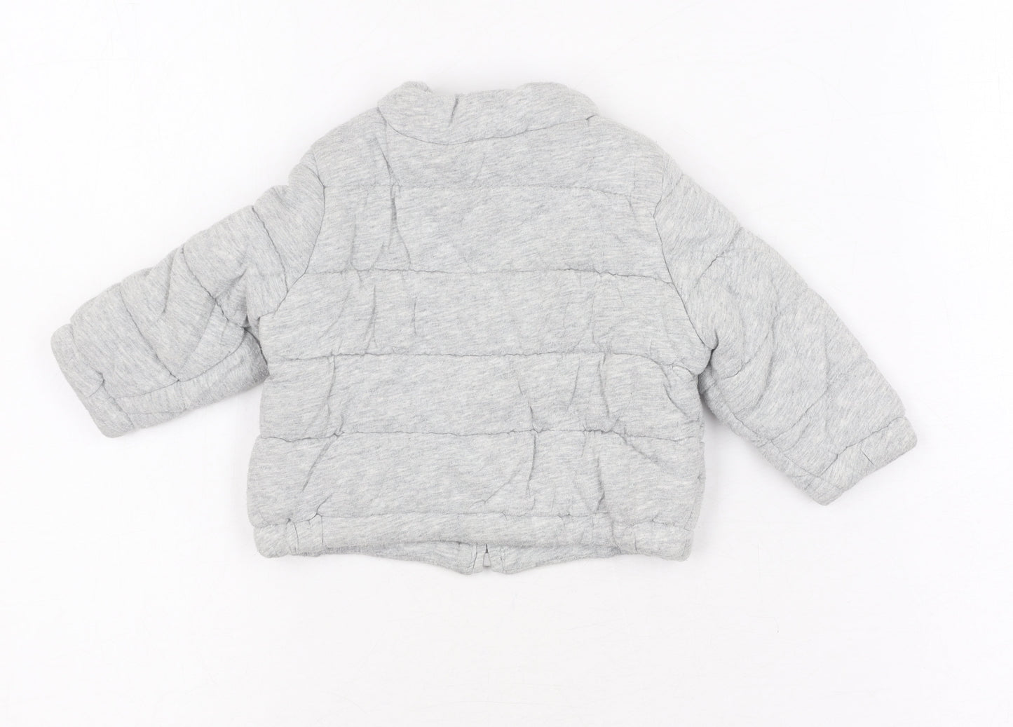 Baby Gap Unisex Grey Puffer Jacket 0-6 Months Cotton