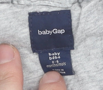 Baby Gap Unisex Grey Puffer Jacket 0-6 Months Cotton