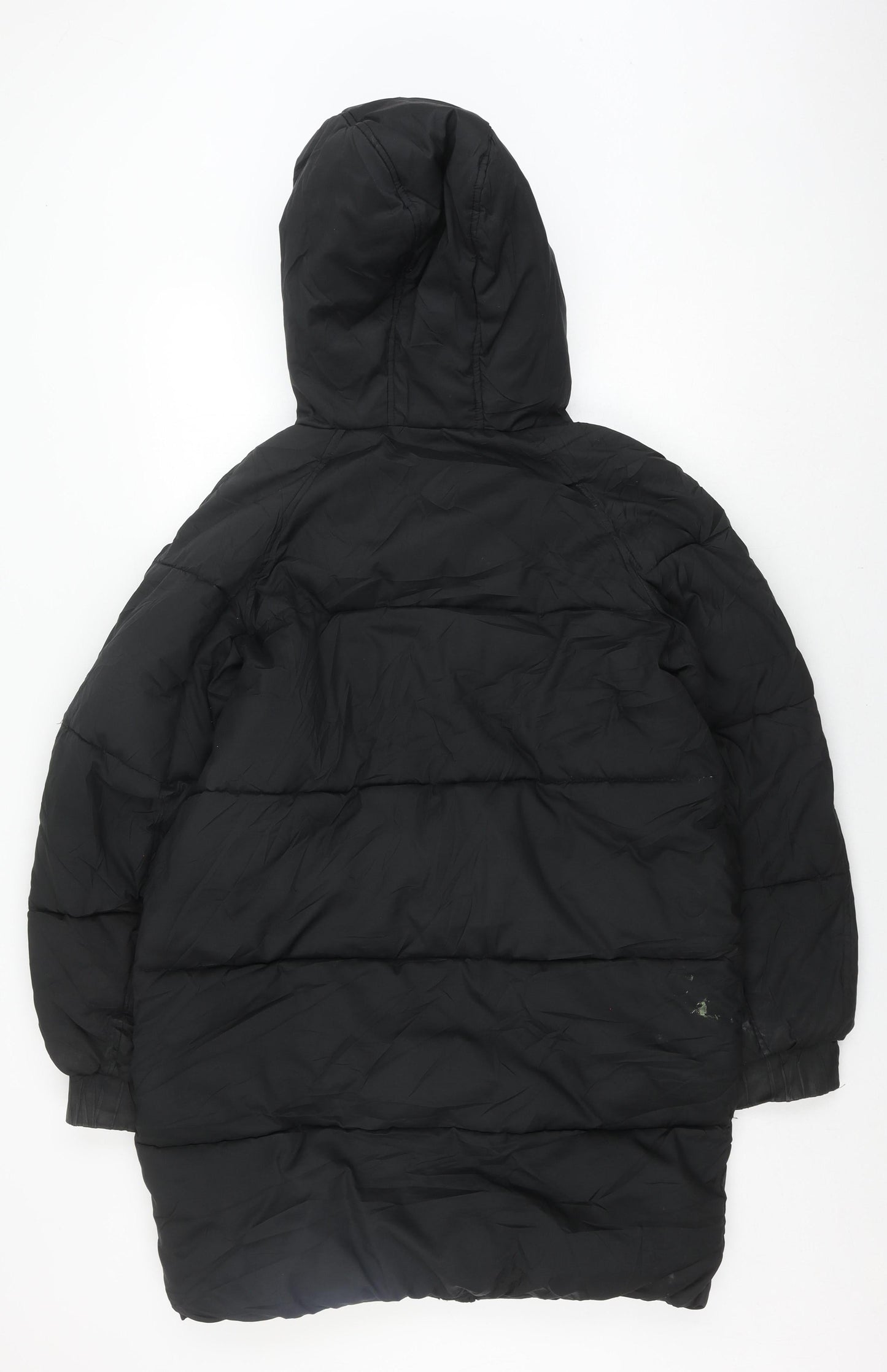 H&M Women's Black XS Puffer Jacket Hooded Winter Coat