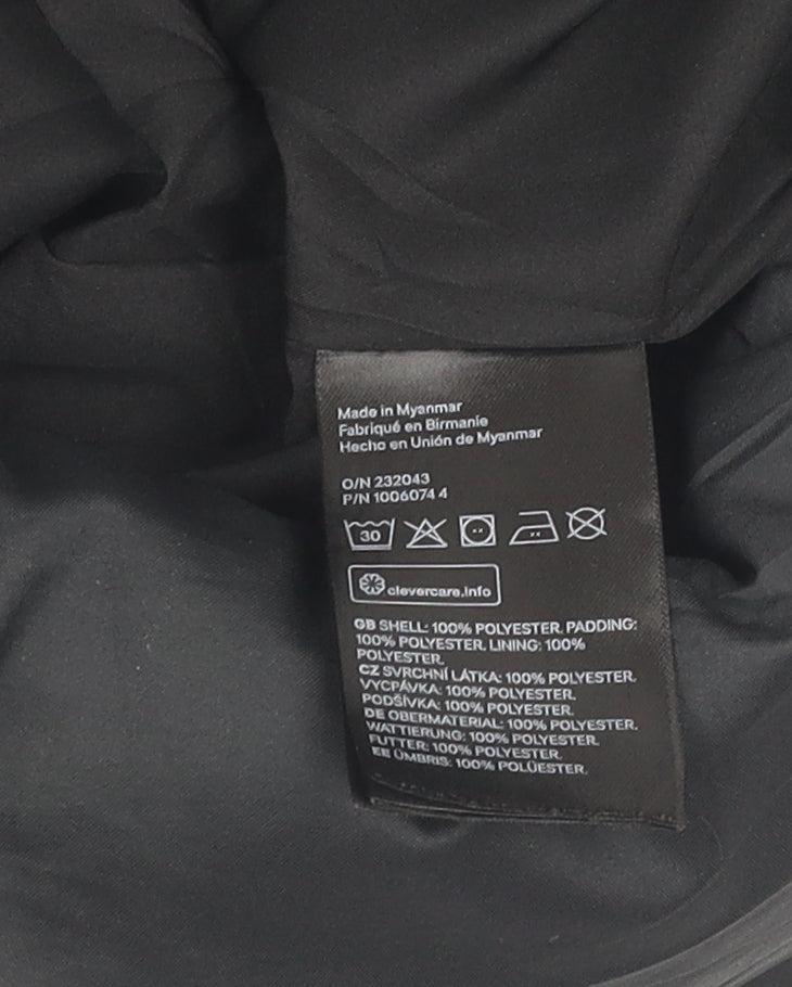 H&M Women's Black XS Puffer Jacket Hooded Winter Coat