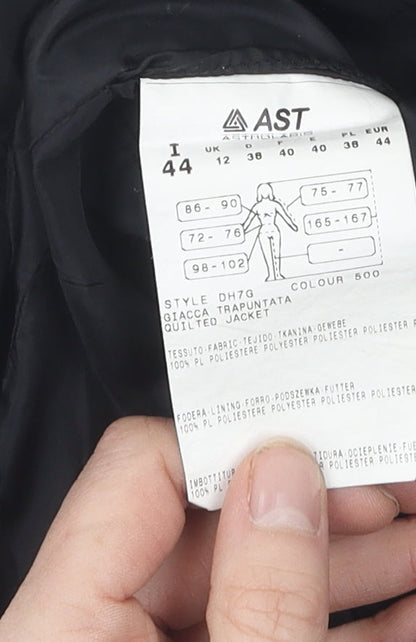 Astrolabio Unisex Black Quilted Jacket UK 16