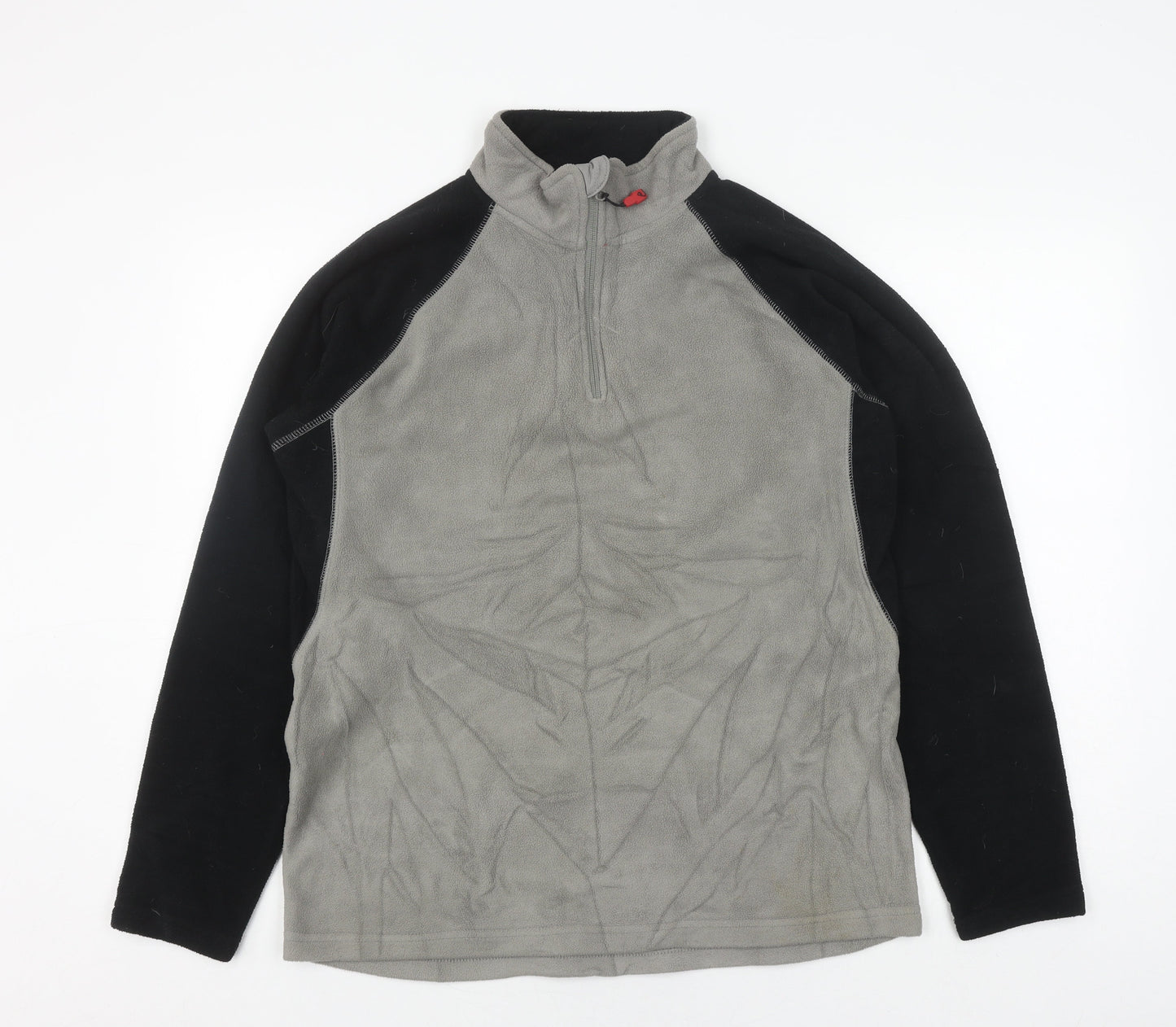 Elevation Snow Unisex Grey Sweatshirt, Size S, Insulated, Zip Neck