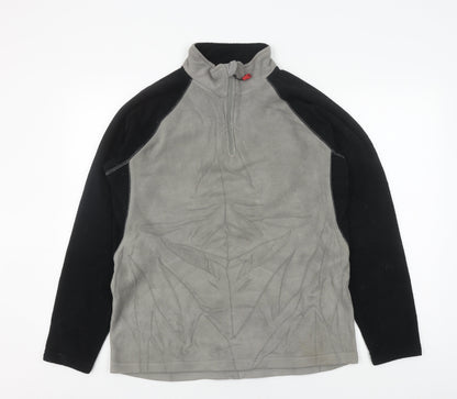 Elevation Snow Unisex Grey Sweatshirt, Size S, Insulated, Zip Neck