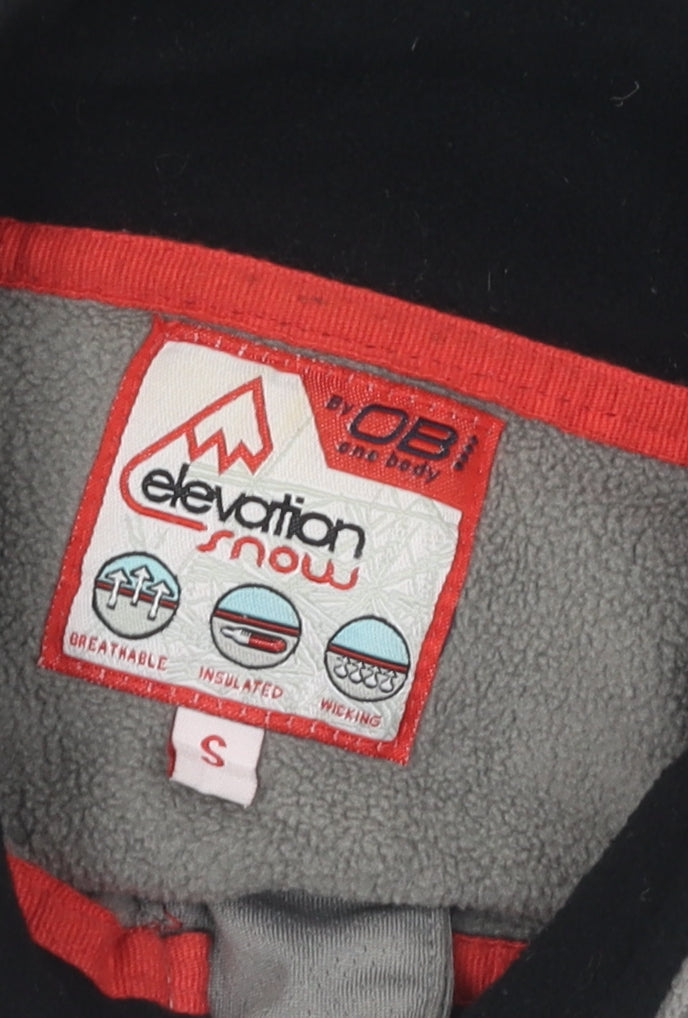 Elevation Snow Unisex Grey Sweatshirt, Size S, Insulated, Zip Neck
