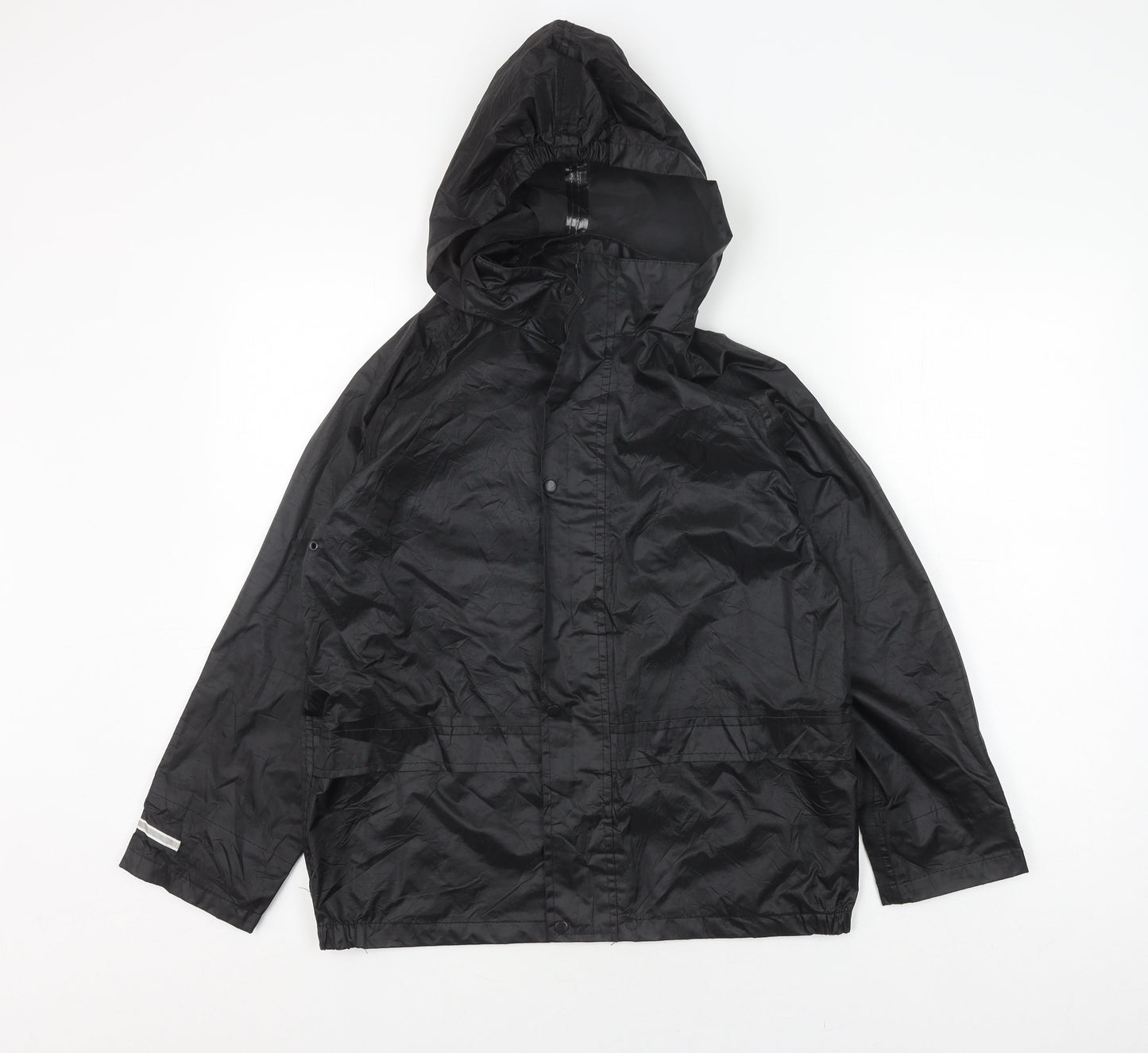 the Rainsuit Shop Boys Black Waterproof Rain Coat 11-12