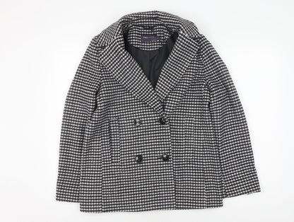 Womens UK Size S Marks and Spencer Black Pea Coat