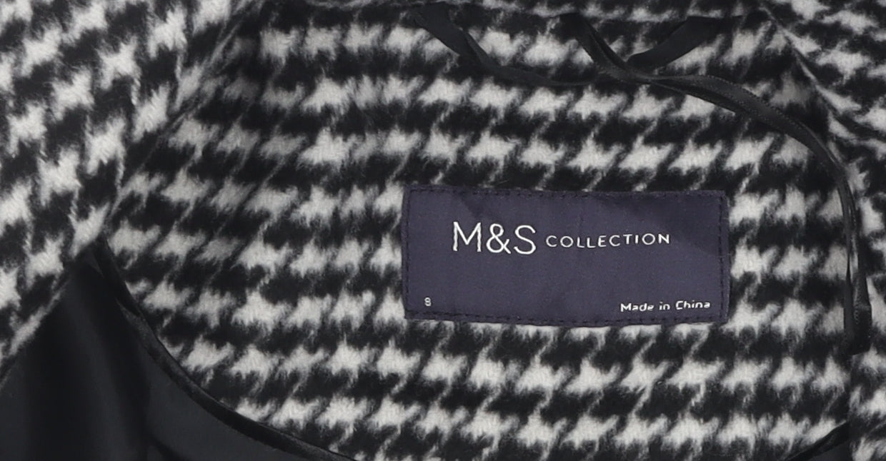 Womens UK Size S Marks and Spencer Black Pea Coat