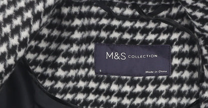 Womens UK Size S Marks and Spencer Black Pea Coat