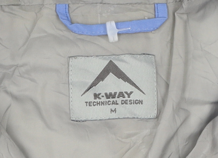K-Way Unisex Blue Windbreaker Jacket M Outdoor Casual