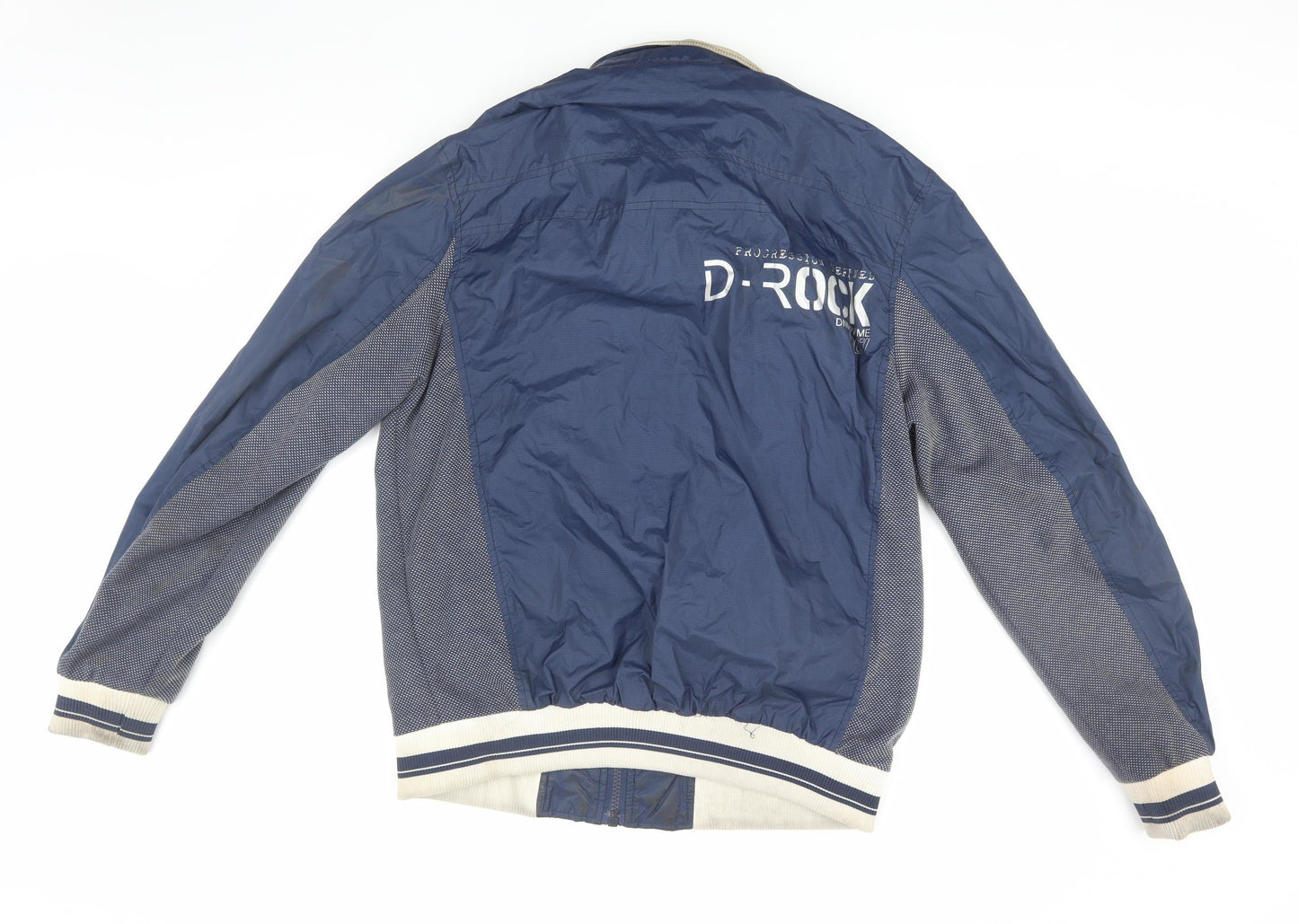 Mens UK Size XL D-Rock Blue Bomber Jacket