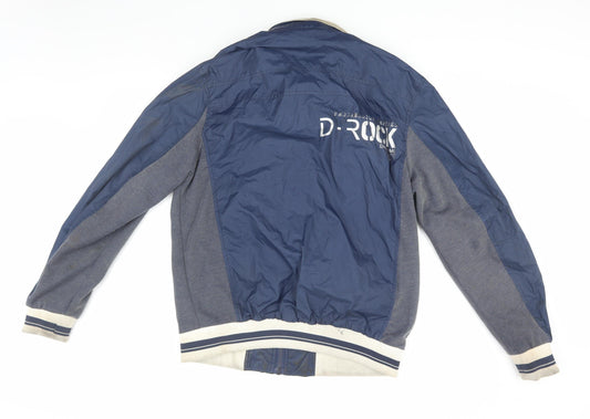 Mens UK Size XL D-Rock Blue Bomber Jacket