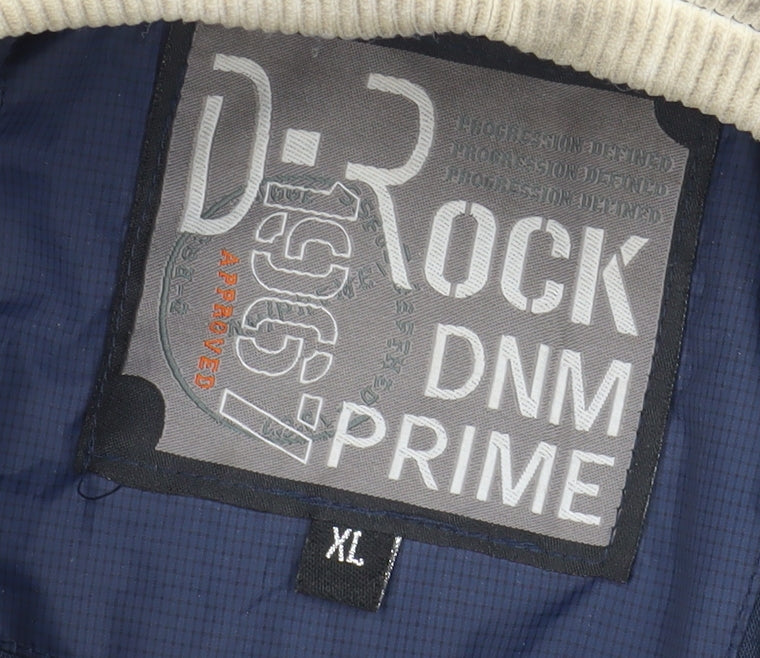 Mens UK Size XL D-Rock Blue Bomber Jacket