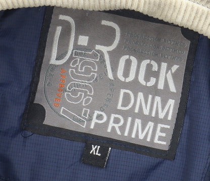 Mens UK Size XL D-Rock Blue Bomber Jacket