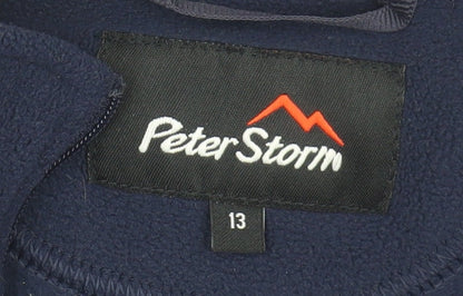 Peter Storm Boys Blue Fleece 1/2 Zip Sweatshirt Age 13