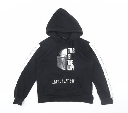 Star Wars Boys Black Mandalorian Pullover Hoodie 13-14 Years