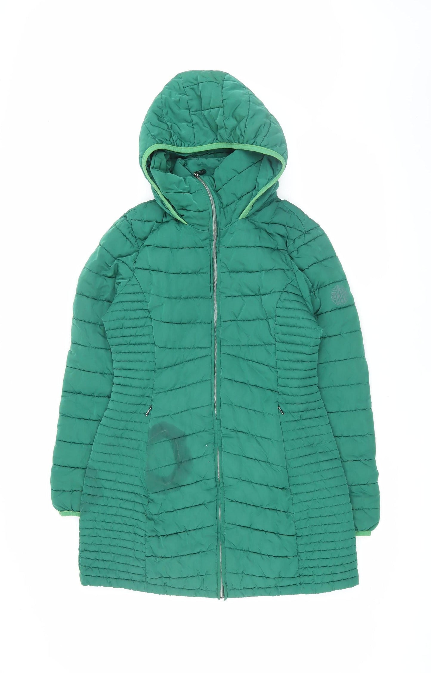 DKNY Women's Green Long Puffer Jacket S