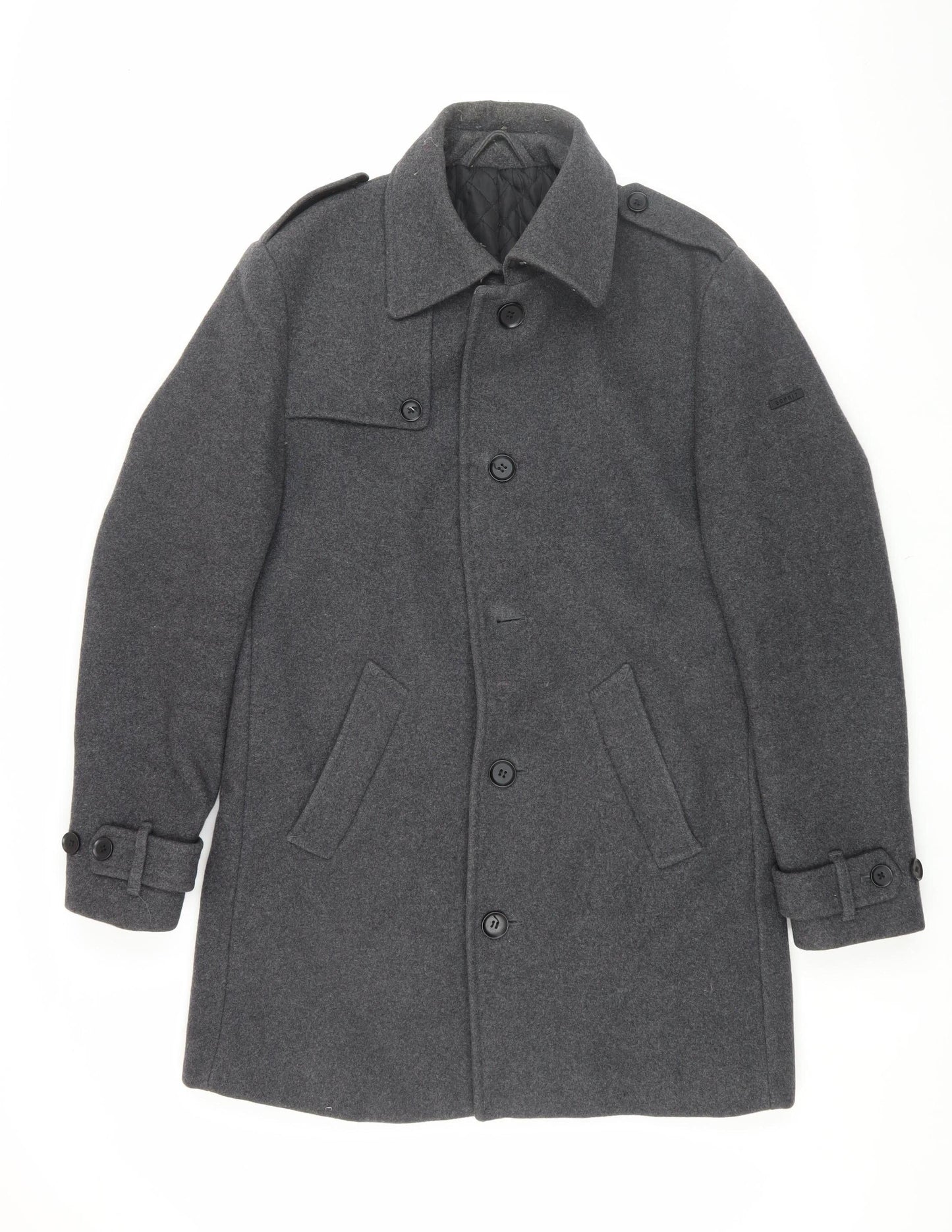 Mens UK Size 38R Esprit Grey Military Jacket