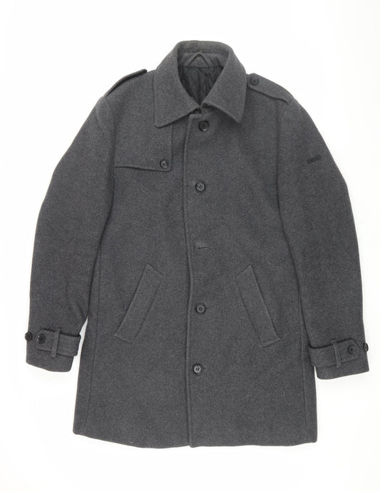 Mens UK Size 38R Esprit Grey Military Jacket